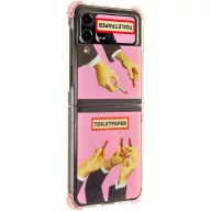   Samsung Galaxy Flip4 Toiletpaper rúzs mintás gyári tok, rózsaszín (GP-FPF721HICPY)
