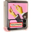 Samsung Galaxy Flip4 Toiletpaper rúzs mintás gyári tok, rózsaszín (GP-FPF721HICPY)