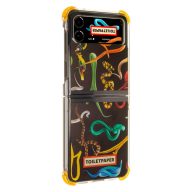   Samsung Galaxy Flip4 Toiletpaper kígyó mintás gyári tok, fekete (GP-FPF721HICBY)