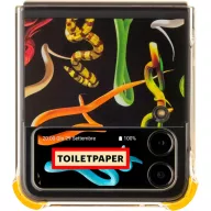   Samsung Galaxy Flip4 Toiletpaper kígyó mintás gyári tok, fekete (GP-FPF721HICBY)