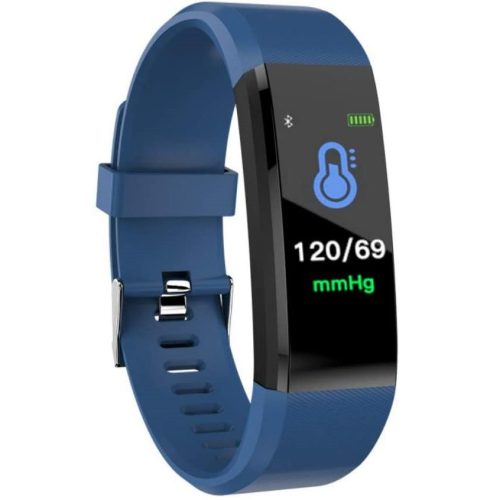 Bluetooth csuklópánt, aktivitást mérő karkötő, v4.0, TFT kijelző, IP67, Wooze Walk Together Smart Watch, kék