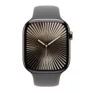 Apple Watch S10 Cellular natúr titántok, kőszürke sportszíjjal, 46mm, S/M