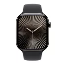 Apple Watch S10 Cellular palaszürke titántok, fekete sportszíjjal, 46mm, M/L