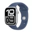 Apple Watch S10 GPS ezüst alumíniumtok, Denim Sport szíjjal, 46mm, S/M