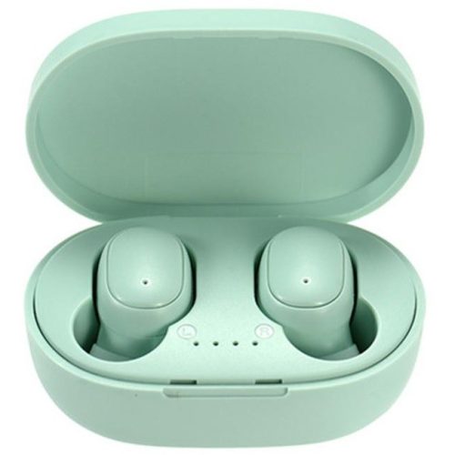 Bluetooth sztereó fülhallgató, v5.0, TWS, töltőtok, vezérlő gomb, zajszűrővel, vízálló, Wooze EarBuds Pro, zöld
