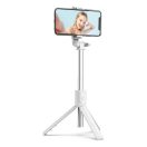 Prémium selfie bot, 19 - 70 cm, forgatható, exponáló gombbal, bluetooth-os, v4.0, tripod, R1, fehér