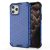 Samsung Galaxy A02 SM-A022F, Műanyag hátlap védőtok, közepesen ütésálló, légpárnás sarok, méhsejt minta, Wooze Honey, kék