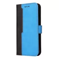   Apple Wooze Colour Wallet iPhone 16 Pro oldalra nyíló tok, stand, kártyatartóval, kézpánttal, kék