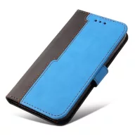   Apple Wooze Colour Wallet iPhone 16 Pro oldalra nyíló tok, stand, kártyatartóval, kézpánttal, kék