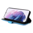 Apple Wooze Colour Wallet iPhone 16 Pro oldalra nyíló tok, stand, kártyatartóval, kézpánttal, kék