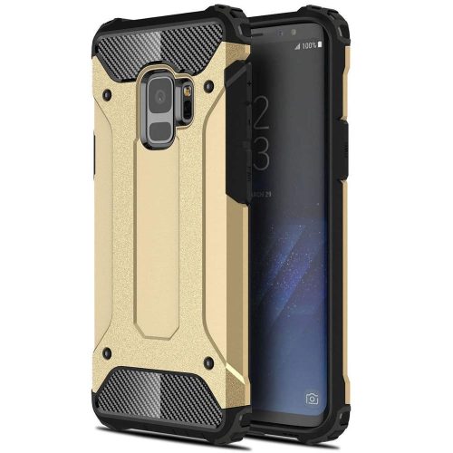 Huawei Honor 30, Műanyag hátlap védőtok, Defender, fémhatású, arany