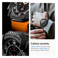   Spigen Rugged Armor Samsung Galaxy Watch Ultra tok, Matte Black, fekete