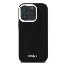 DKNY Plain Silver Logo iPhone 16 Pro Max MagSafe hátlap tok, fekete DKHMP16XPSCMCLK