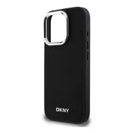   DKNY Plain Silver Logo iPhone 16 Pro Max MagSafe hátlap tok, fekete DKHMP16XPSCMCLK
