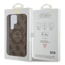 Guess 4G Collection Leather Metal Logo S24 Ultra (S928) MagSafe tok, barna GUHMS24LG4GFRW