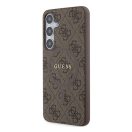Guess 4G Collection Leather Metal Logo S24+ (S926) MagSafe tok, barna GUHMS24MG4GFRW