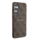 Guess 4G Collection Leather Metal Logo S24+ (S926) MagSafe tok, barna GUHMS24MG4GFRW