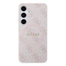 Guess 4G Collection Leather Metal Logo S24 (S921) MagSafe tok, rózsaszín GUHMS24SG4GFRP