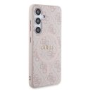 Guess 4G Collection Leather Metal Logo S24 (S921) MagSafe tok, rózsaszín GUHMS24SG4GFRP