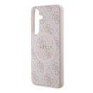 Guess 4G Collection Leather Metal Logo S24 (S921) MagSafe tok, rózsaszín GUHMS24SG4GFRP