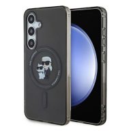   Karl Lagerfeld IML Karl&Choupette S24 MagSafe tok, fekete KLHMS24SHGKCNOK