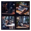 Nillkin Bumper Pro Samsung Galaxy Tab S9 Ultra/S10 Ultra közepesen ütésálló tok kitámasztóval, fekete