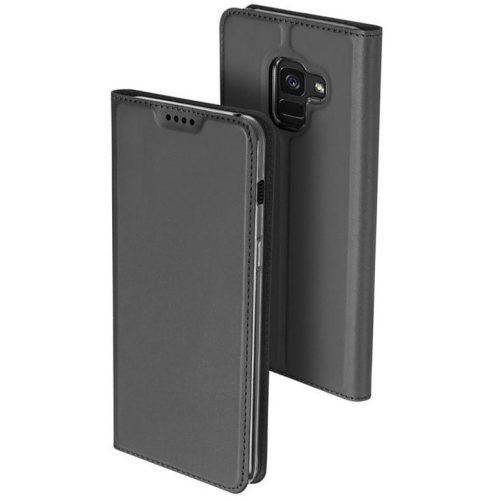 Samsung Galaxy Note 20 / 20 5G SM-N980 / N981, Oldalra nyíló tok, stand, Dux Ducis, sötétszürke