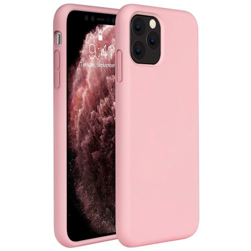 Apple iPhone 12, Szilikon tok, Wooze Liquid Silica Gel, rózsaszín