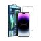 iPhone 16 Plus 5D Full Glue tempered glass kijelzővédő üvegfólia felhelyező kerettel, fekete