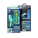 5D Full Glue Tempered Glass for iPhone 16 tempered glass kijelzővédő üvegfólia felhelyező kerettel, fekete