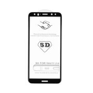   Huawei Y9a, Kijelzővédő fólia, ütésálló fólia (az íves részre is!), Tempered Glass (edzett üveg), fekete