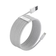   Baseus Simple Wisdom USB / Lightning adat/töltőkábel, 2,4A, 1,5m, Fehér (2db)