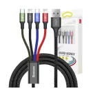 Baseus Fast 4in1 USB-C - 2xLightning - Micro USB adatkábel, 3,5A, 1,2m, fekete