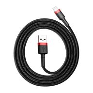   Baseus iPhone USB / Lightning adat/töltőkábel, 2,4A, 1m, Piros/Fekete