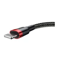   Baseus iPhone USB / Lightning adat/töltőkábel, 2,4A, 1m, Piros/Fekete