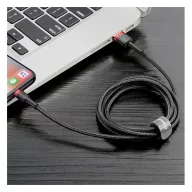   Baseus iPhone USB / Lightning adat/töltőkábel, 2,4A, 1m, Piros/Fekete
