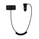 Baseus T Type S-16 vezeték nélküli Bluetooth MP3-lejátszó+2USB-Autós töltő, Fekete