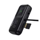 Baseus T Type S-16 vezeték nélküli Bluetooth MP3-lejátszó+2USB-Autós töltő, Fekete