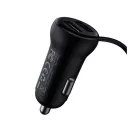 Baseus T Type S-16 vezeték nélküli Bluetooth MP3-lejátszó+2USB-Autós töltő, Fekete