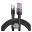 Baseus Cafule USB-USB-C kábel Huawei SuperCharge, QC 3.0, 5A, 1m, fekete/szürke