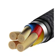   Baseus Cafule USB-USB-C kábel Huawei SuperCharge, QC 3.0, 5A, 1m, fekete/szürke