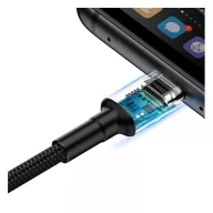   Baseus Cafule USB-USB-C kábel Huawei SuperCharge, QC 3.0, 5A, 1m, fekete/szürke