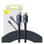 Baseus Crystal Shine USB-C - USB-C kábel, 100W, 1.2m, fekete