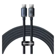  Baseus Crystal Shine USB-C - USB-C kábel, 100W, 1.2m, fekete
