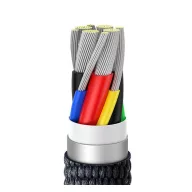   Baseus Crystal Shine USB-C - USB-C kábel, 100W, 1.2m, fekete