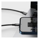 Baseus Rapid Series USB-C 3in1 USB - Lightning - USB-C kábel, 20W, 1,5 m, fekete