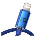 Baseus Crystal Shine USB-Lightning kábel, 2.4A, 1.2m, kék
