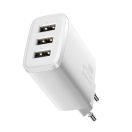 Baseus 3xUSB-A hálózati gyortöltő, 17W, fehér