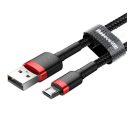 Baseus Cafule USB - Mirco USB kábel, 2.4A, 1m, piros/fekete
