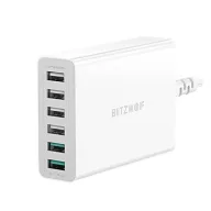 Blitzwolf BW-S15 6xUSB-A töltő, QC 3.0, 60W, fehér